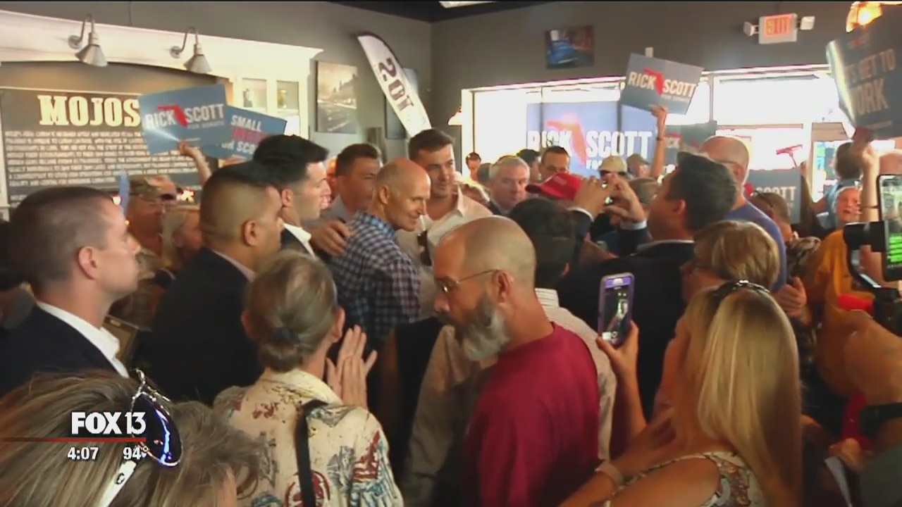 Protesters swarm Gov. Scott appearance