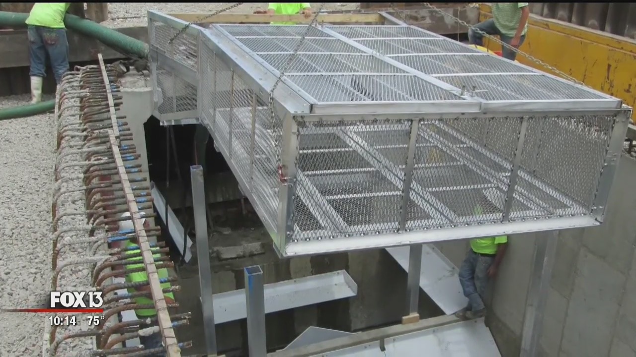 Filtration box pulls trash from Sarasota Bay