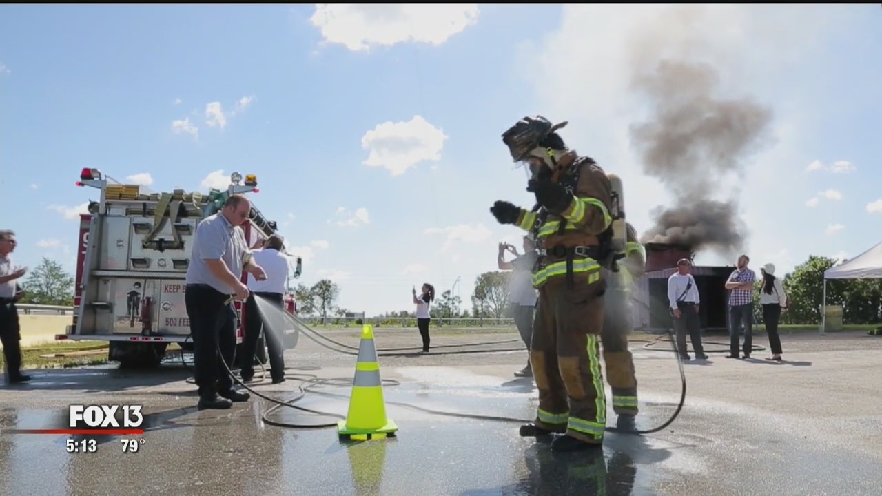 Firefighters get decontamination kits