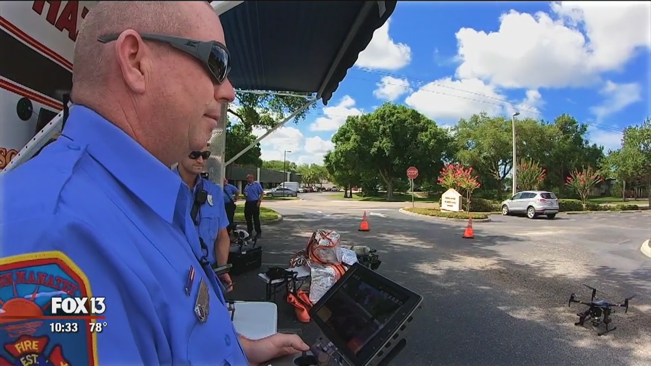 Manatee crews use drones to fight fires