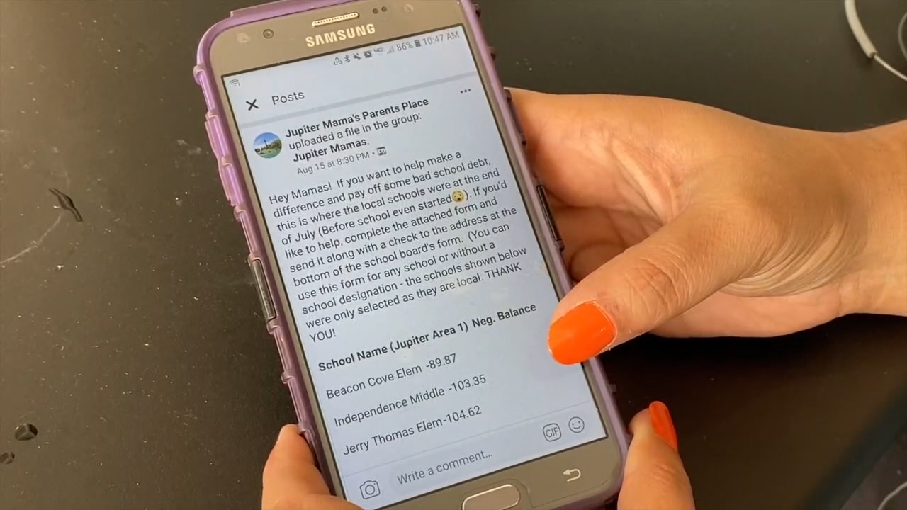 Jupiter man pays off lunchroom debts