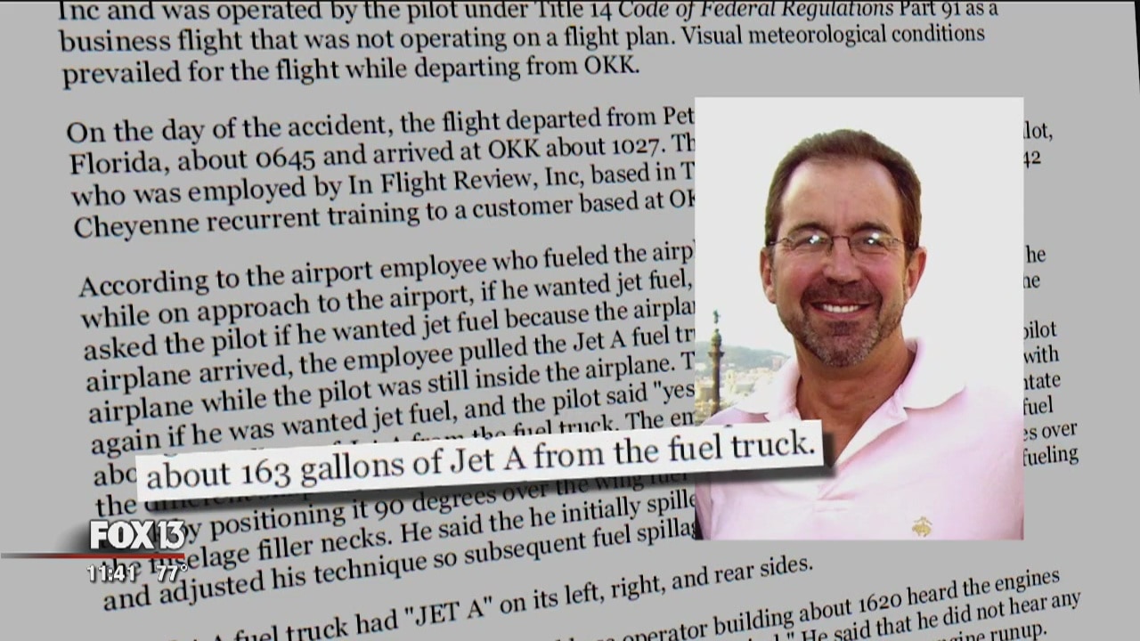 NTSB report: Jet fuel in crashed prop plane