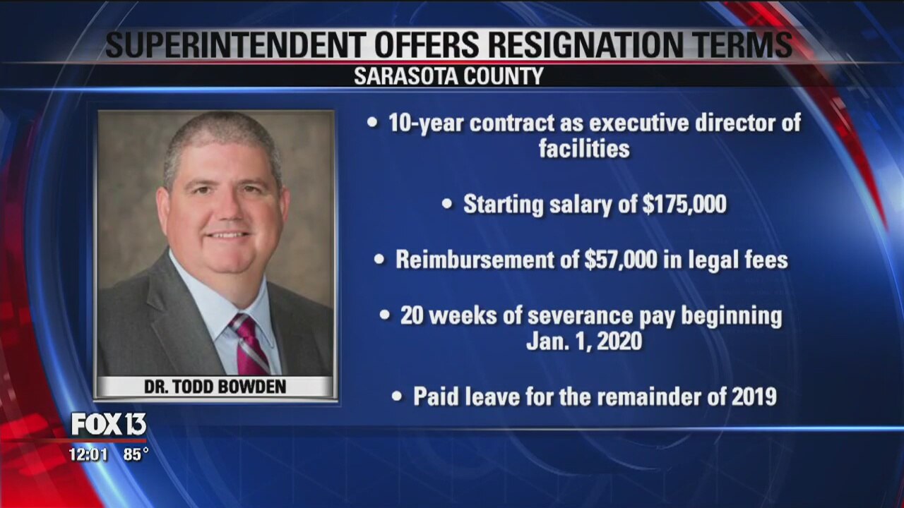 Midday update: Sarasota superintendent offers to resign | FOX 13 Tampa Bay