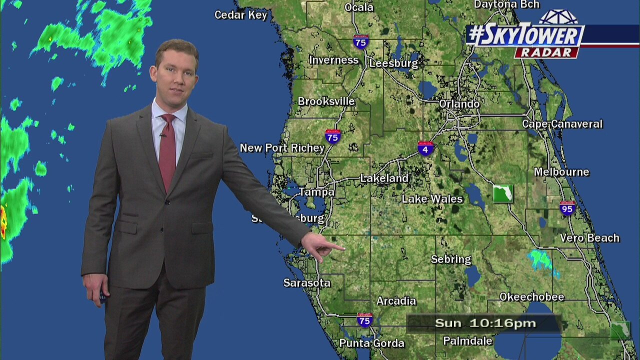 Sunday evening forecast
