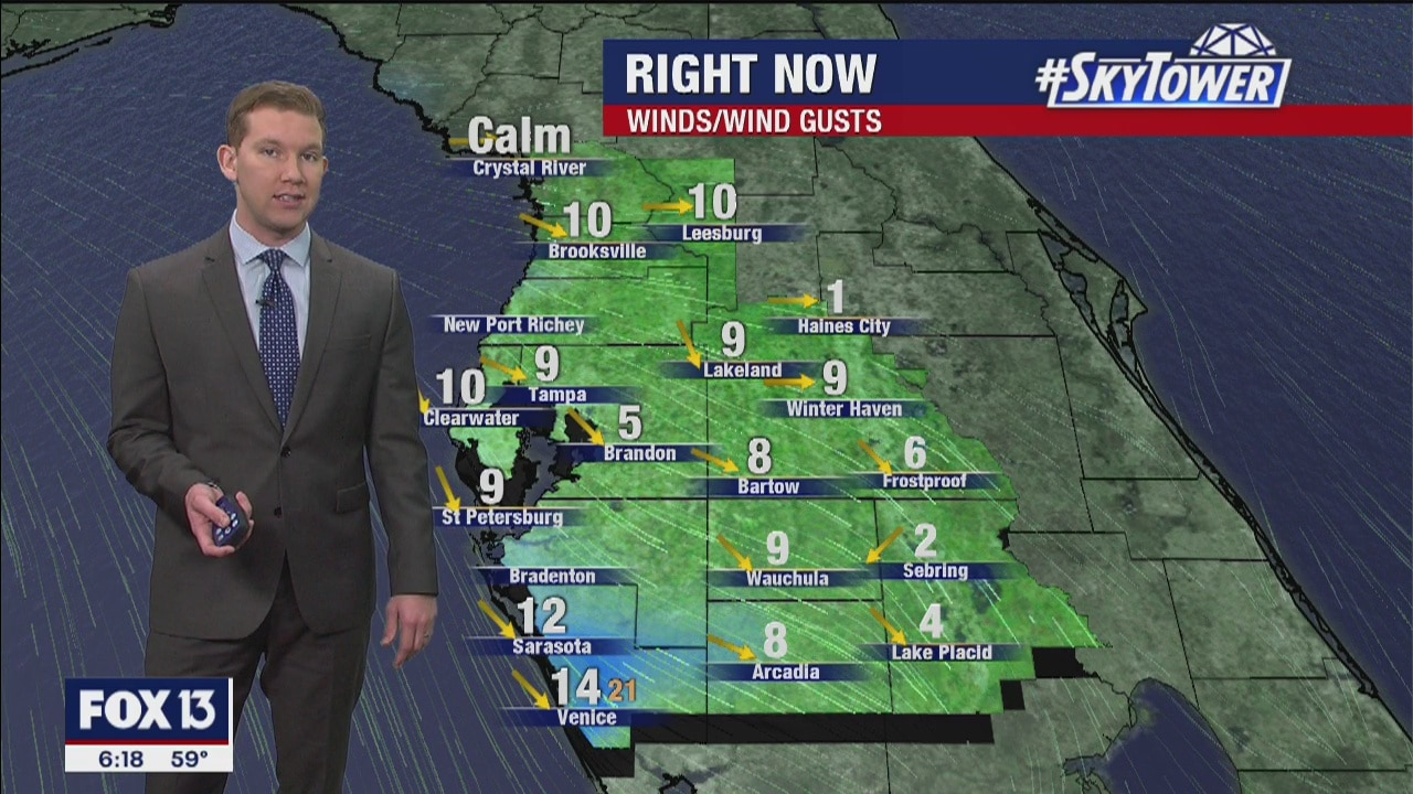 Saturday evening forecast