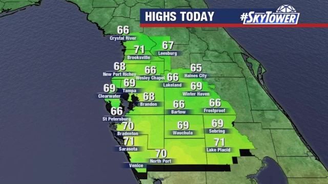 Saturday evening forecast