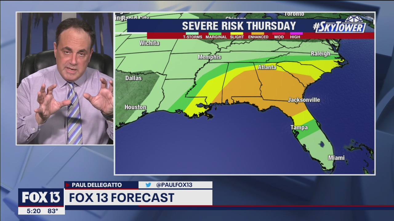 Tuesday evening weathercast