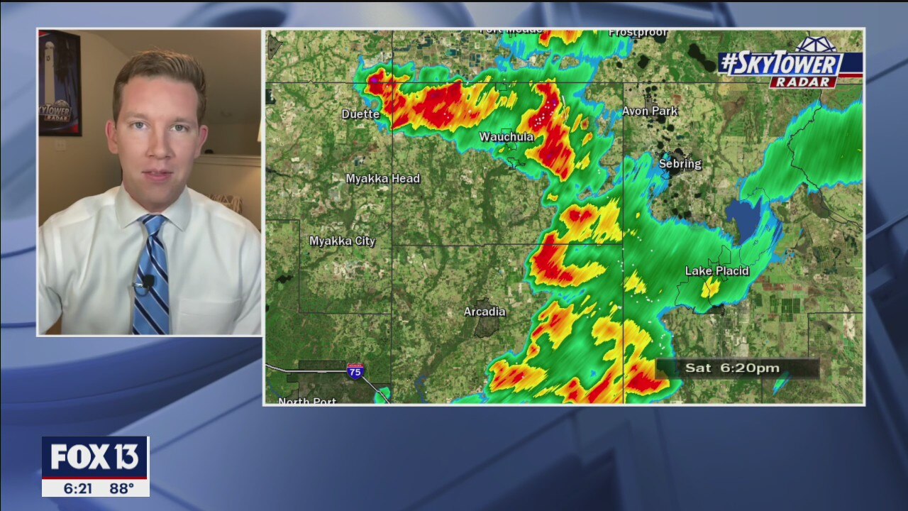 Saturday evening forecast