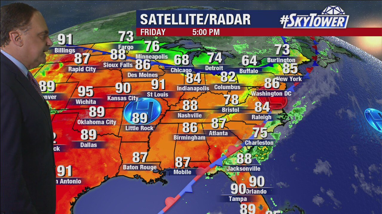 Friday evening weathercast