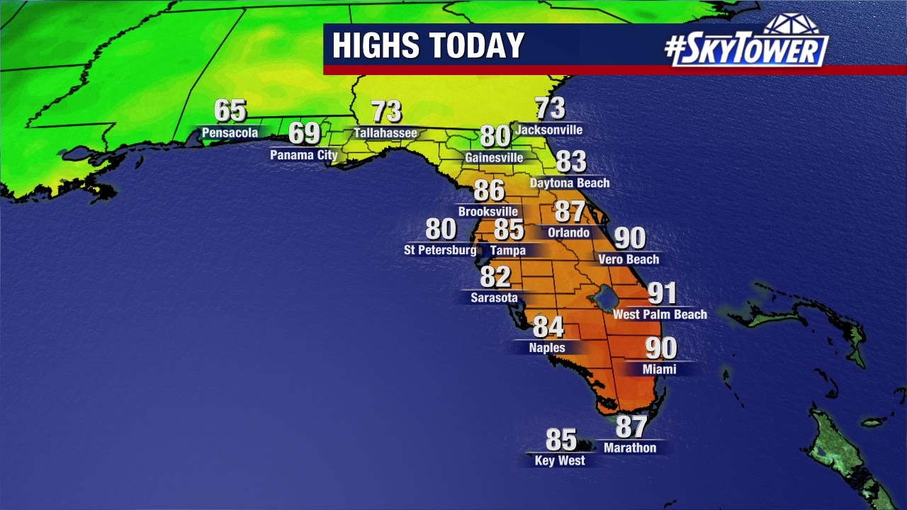 Saturday evening forecast