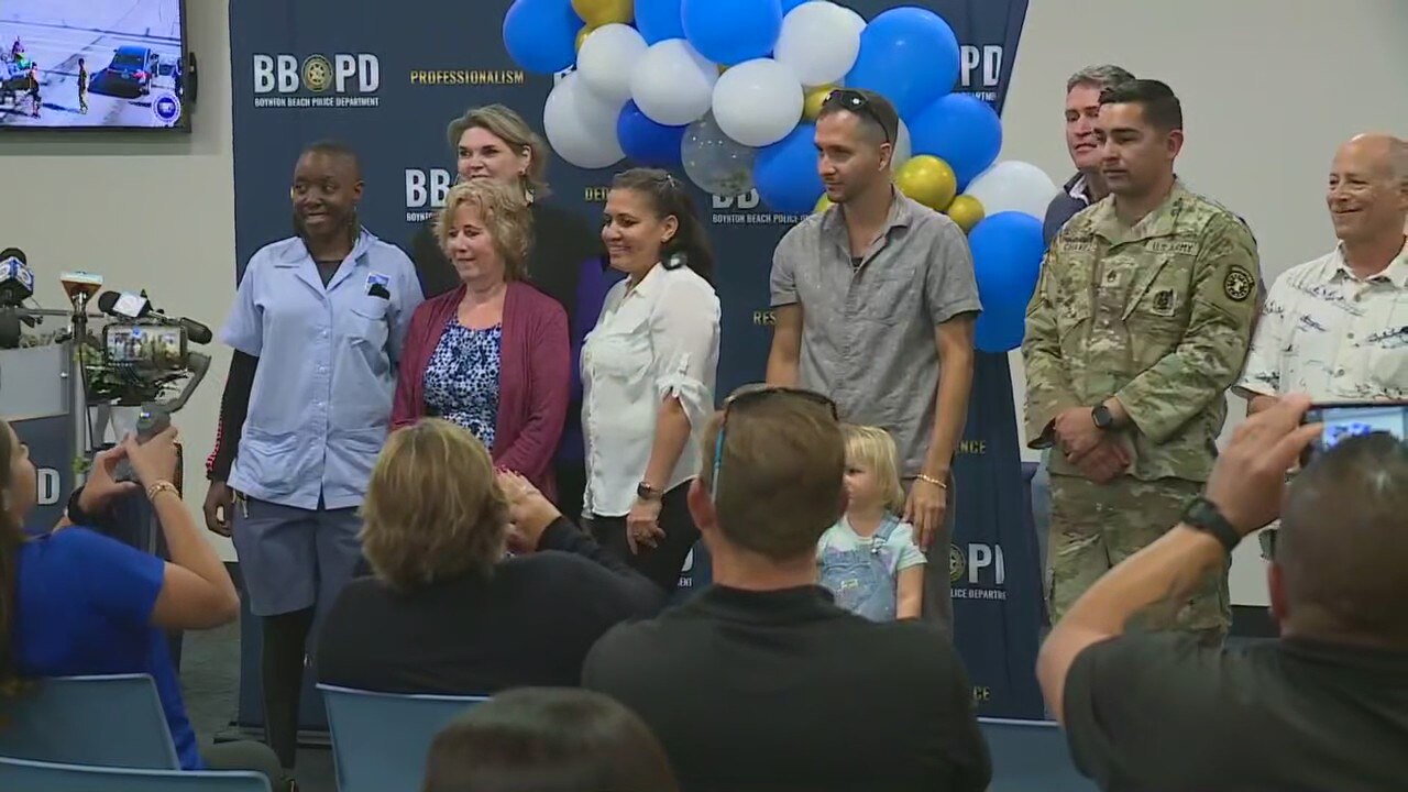 Florida driver reunites with good Samaritans who helped save her life