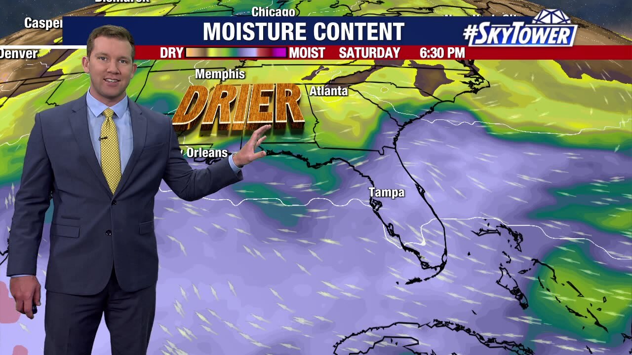 Saturday evening forecast