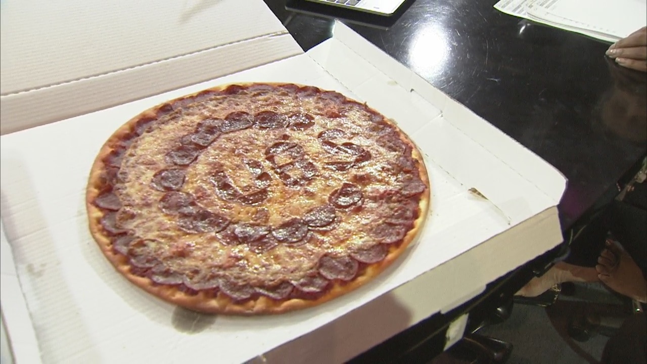 Cubs pizza delivered to Good Day Chicago