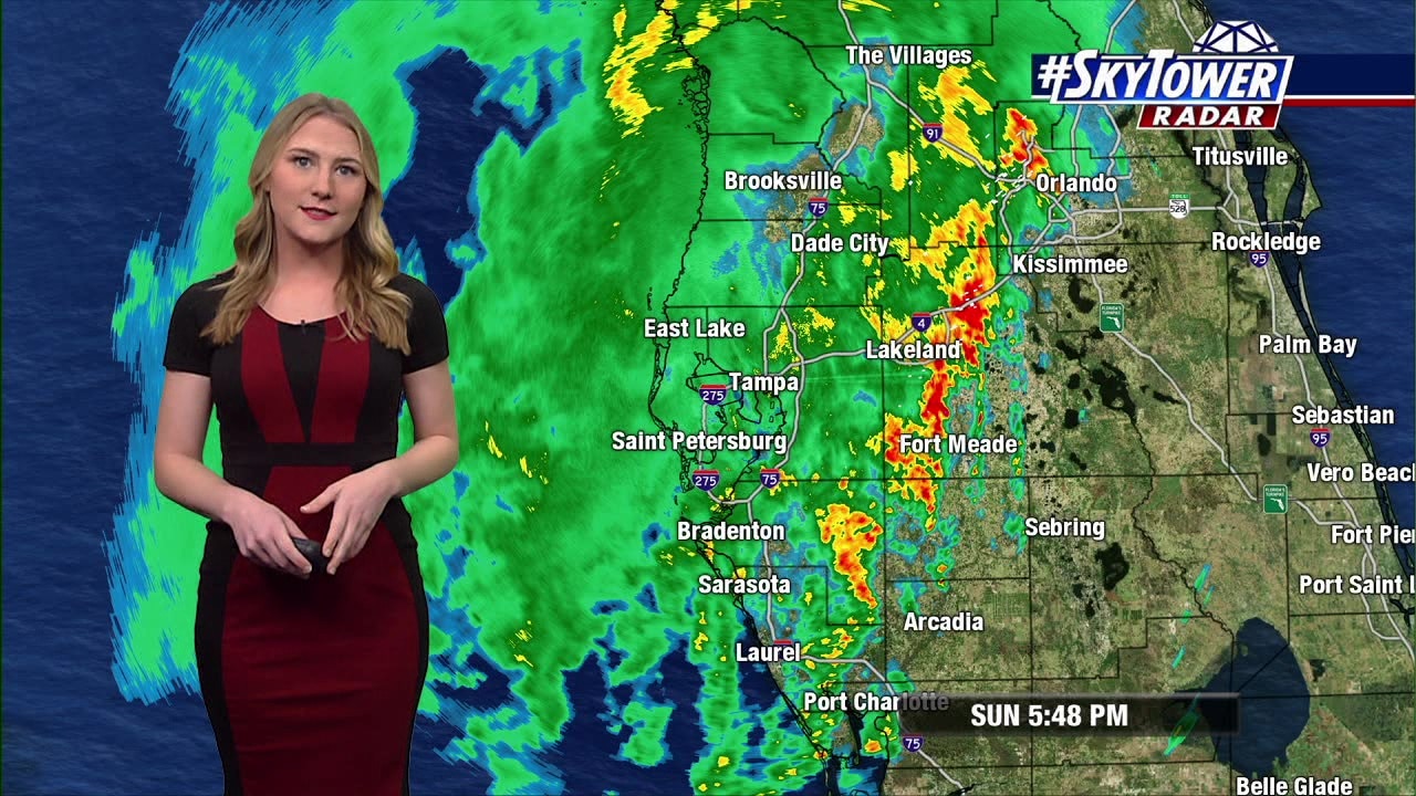 Sunday evening forecast