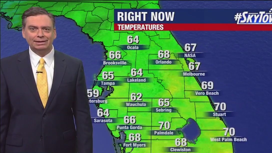 Temperatures rise amid cloudy skies