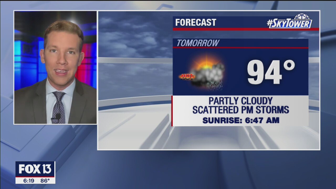 Sunday evening forecast