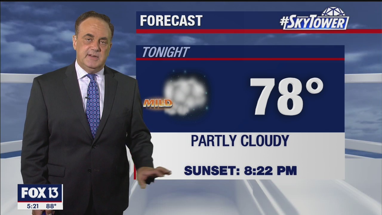 Tuesday evening weathercast