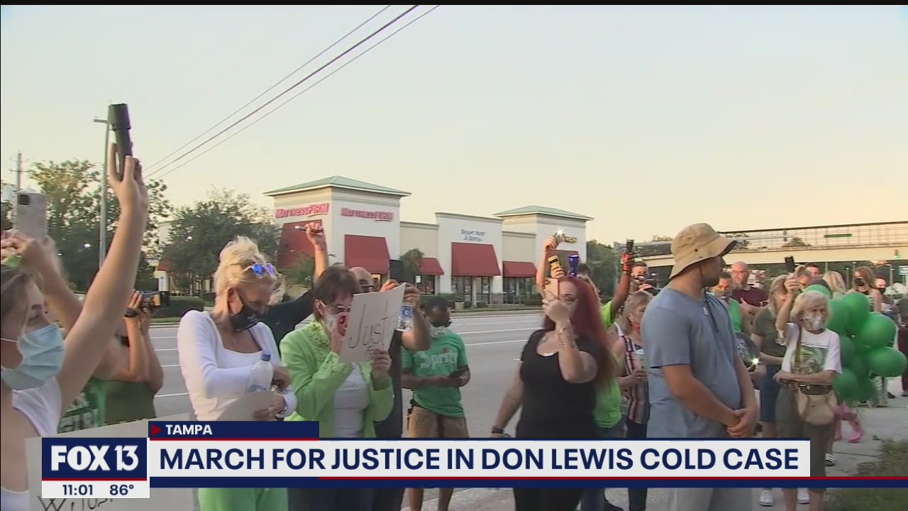 Marchers seek answers in Don Lewis disappearance