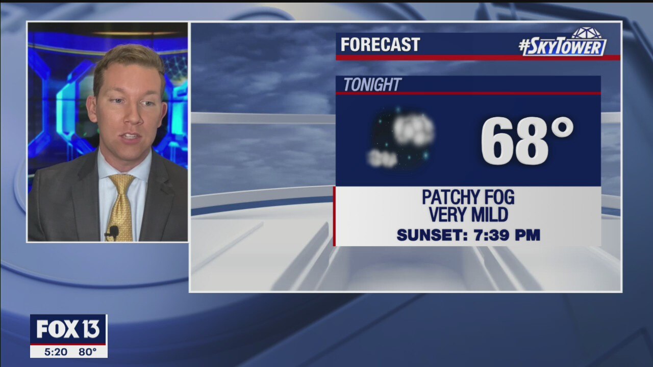 Tuesday evening weathercast