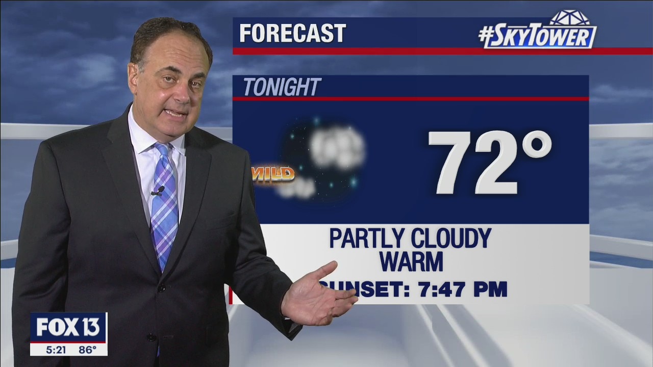 Tuesday evening weathercast