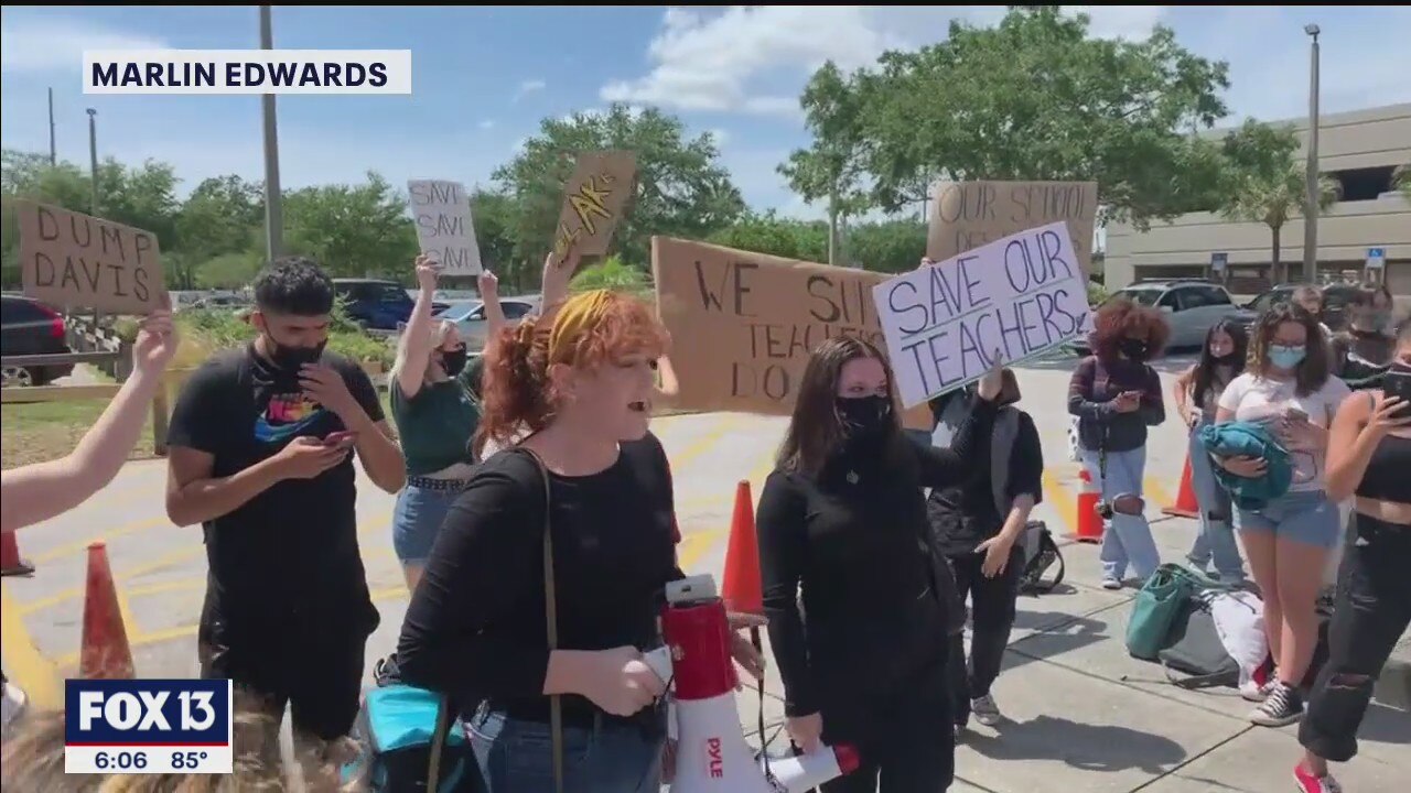 Students tell school officials to save teachers