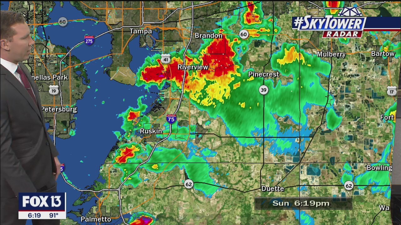 Sunday evening forecast