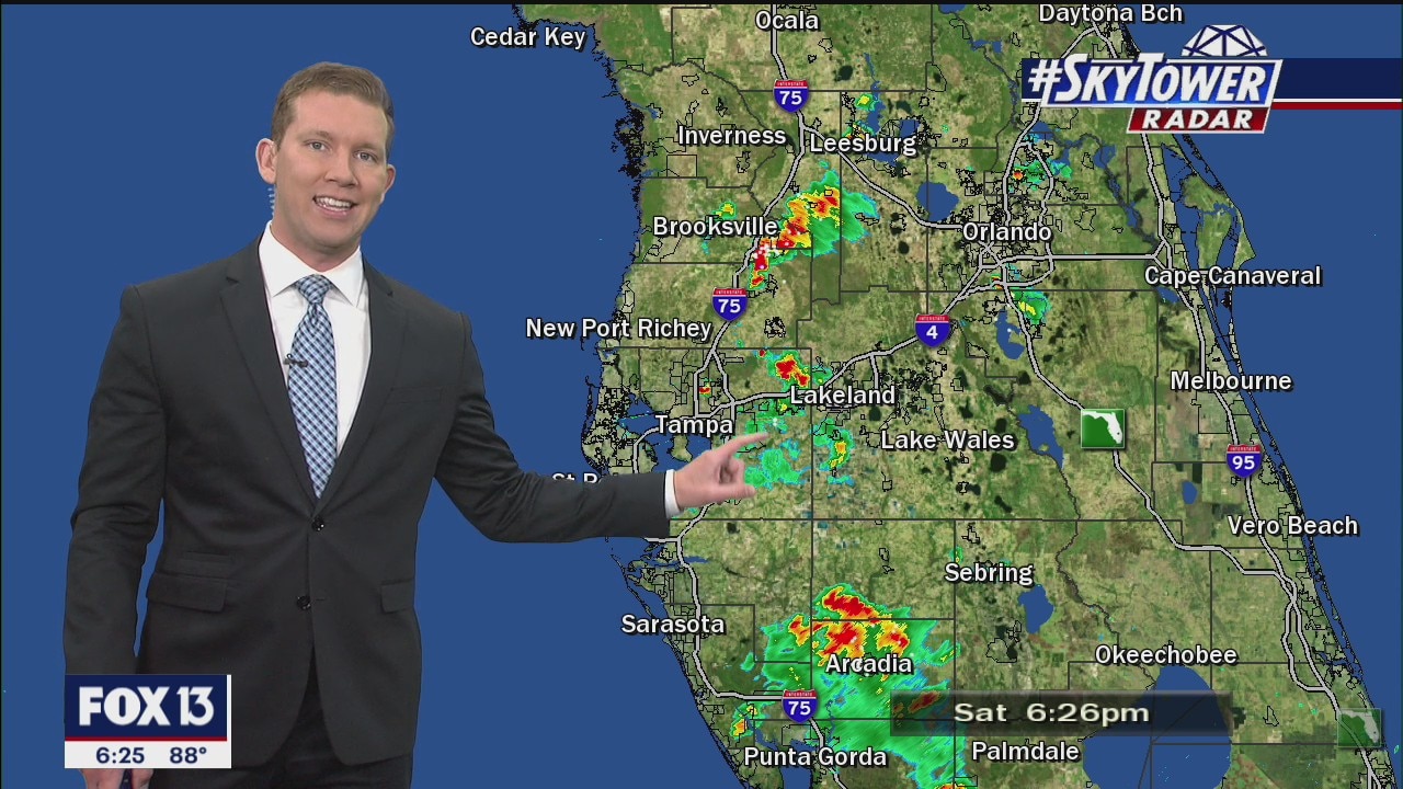 Saturday evening forecast