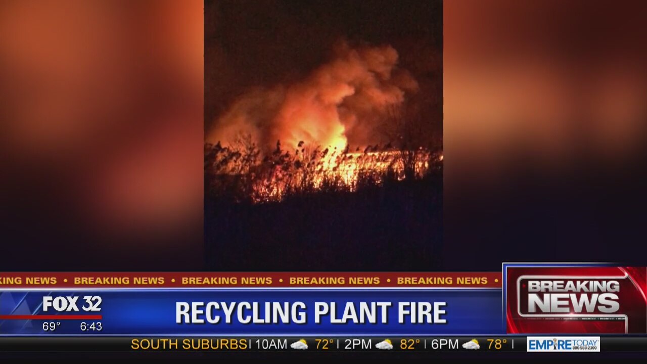 Crews put out recycling plant fire in Forest View