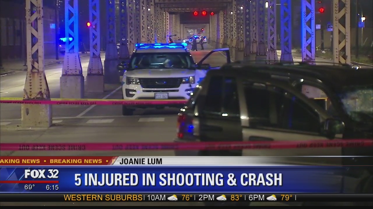 Vehicle crashes after being shot at ? 2 dead, 1 wounded