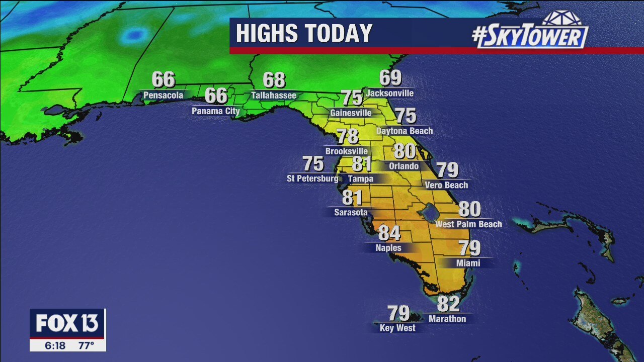 Saturday evening forecast