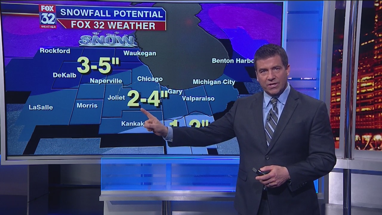 10 p.m. forecast for Chicagoland on Jan. 16
