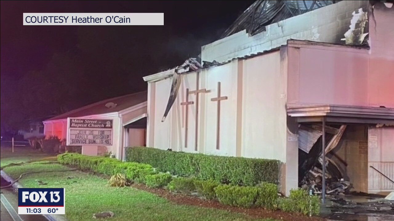 Fire destroys Polk church sanctuary