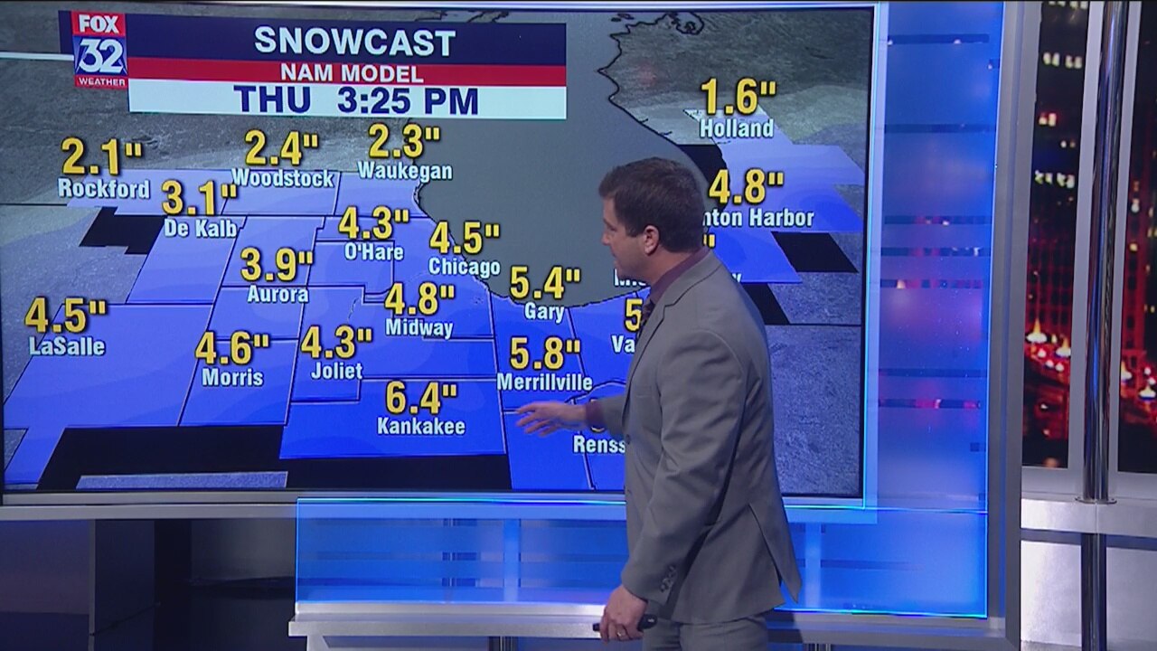 10 p.m. forecast for Chicagoland on Feb. 4