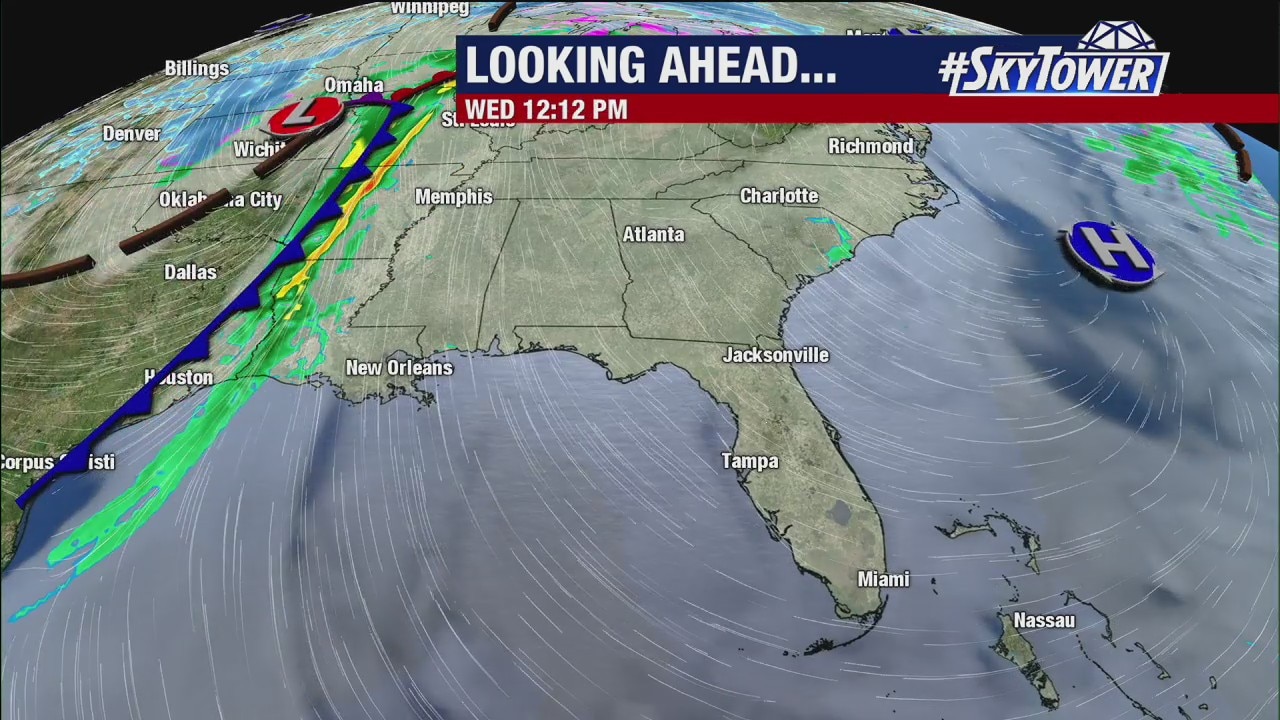 Monday evening forecast