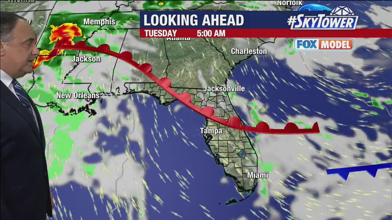 Monday evening forecast