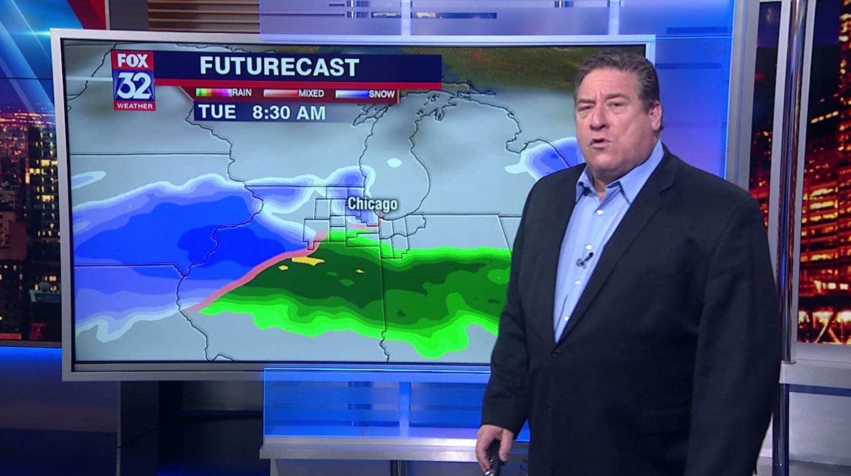 9 p.m. forecast for Chicagoland on Feb. 23