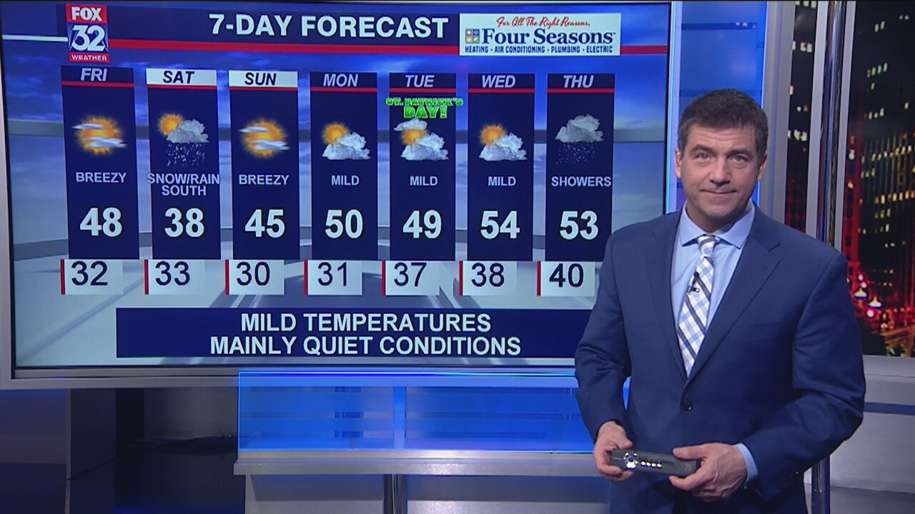 10 p.m. forecast for Chicagoland on March 12