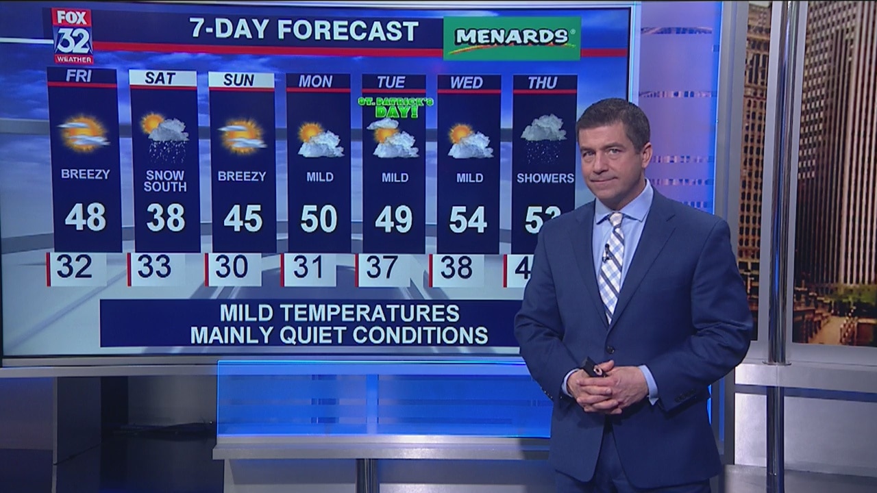 6 p.m. forecast for Chicagoland on March 12