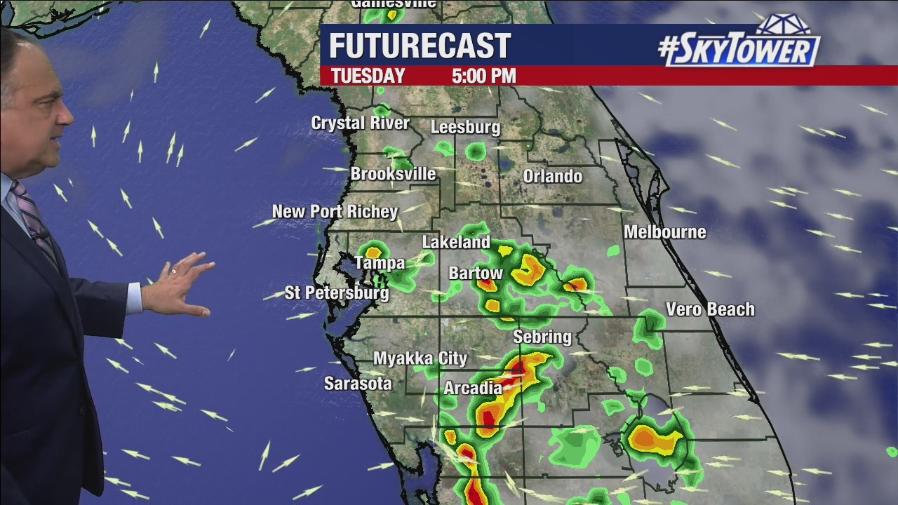 Monday evening forecast