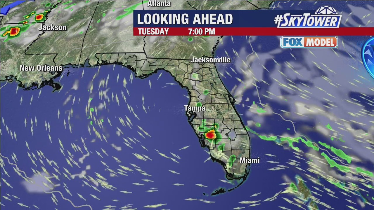 Tuesday evening forecast