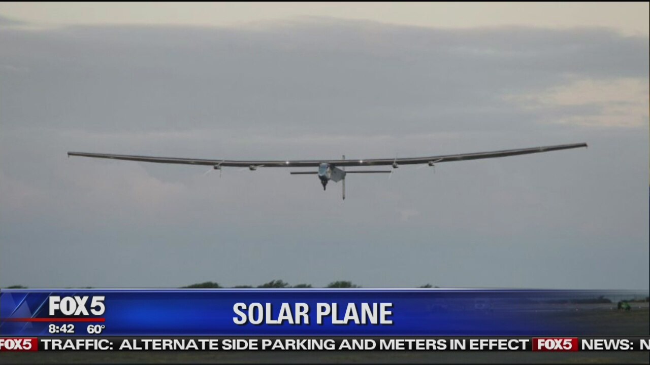 Solar plane flight