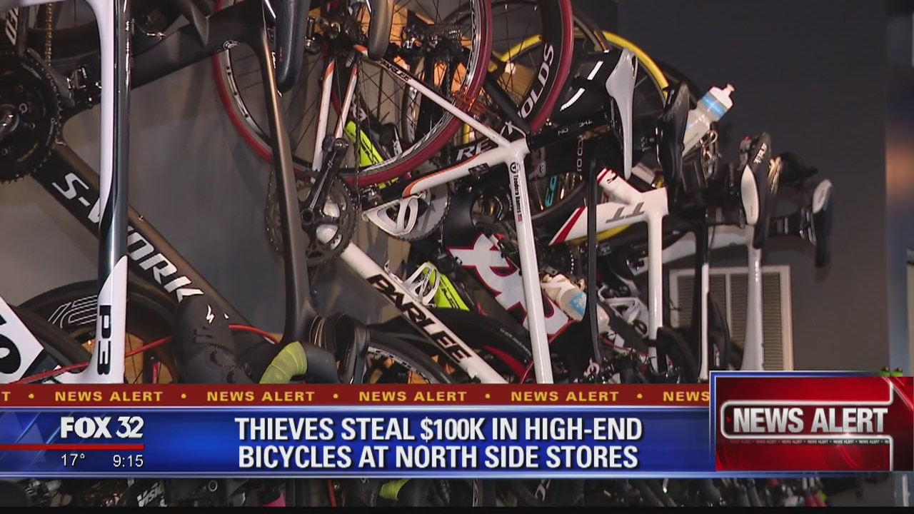 Thieves steal $100K in high-end bikes at North Side stores