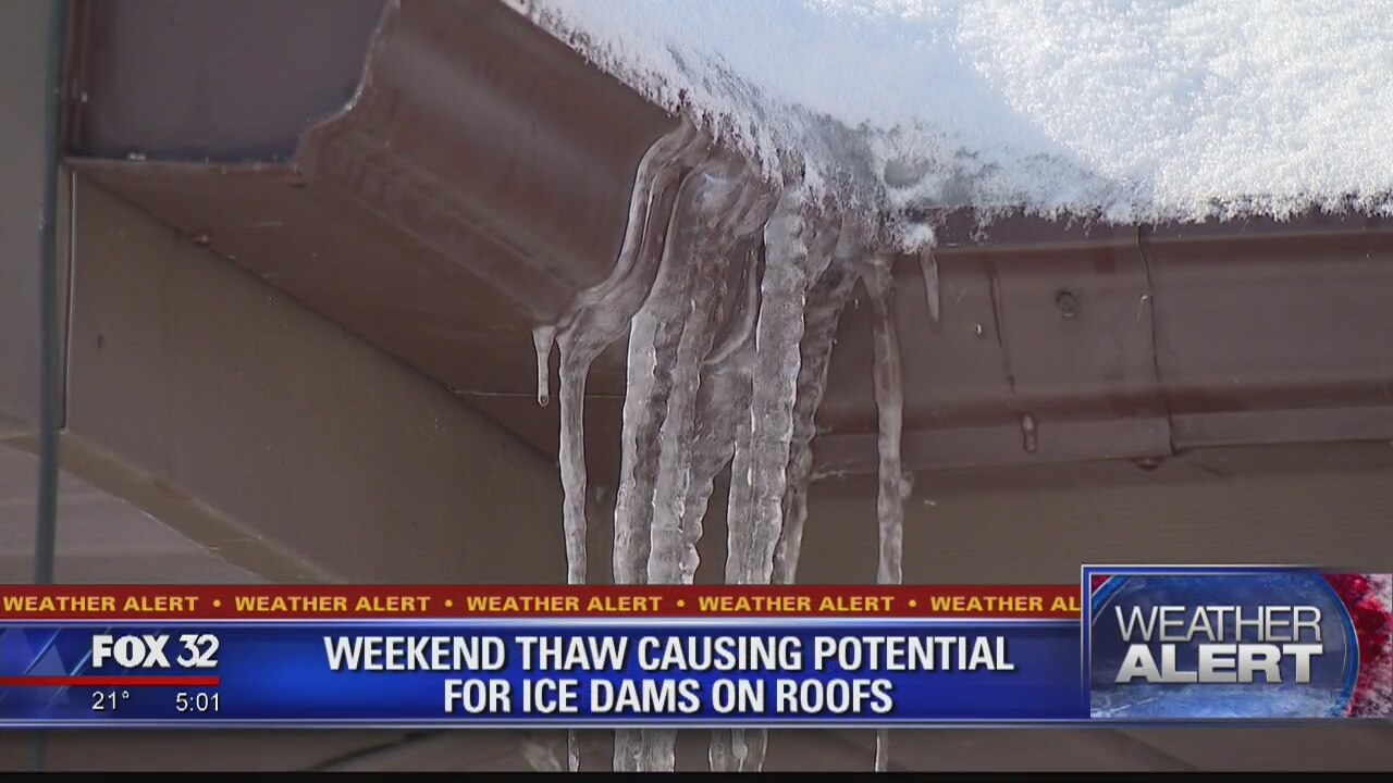 Weekend thaw could cause dangerouis ice dams on roofs
