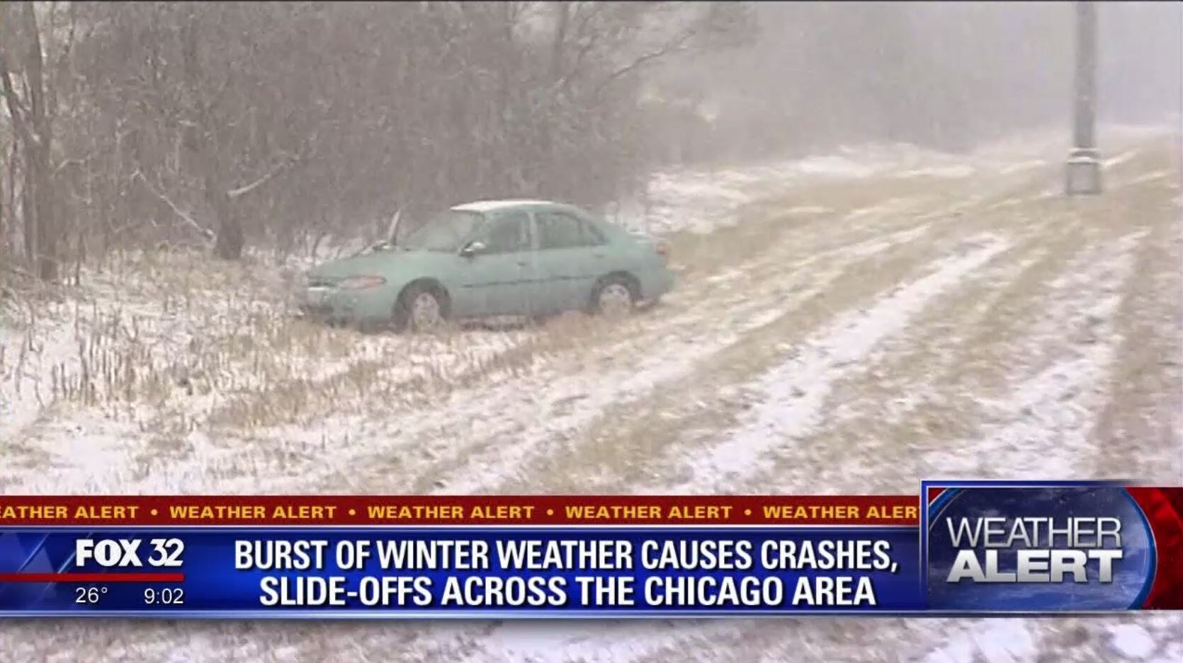 Snow leads to spinouts in Chicago area
