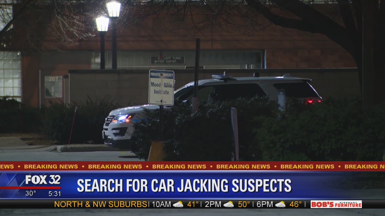 Police searching for suspects in armed carjackings