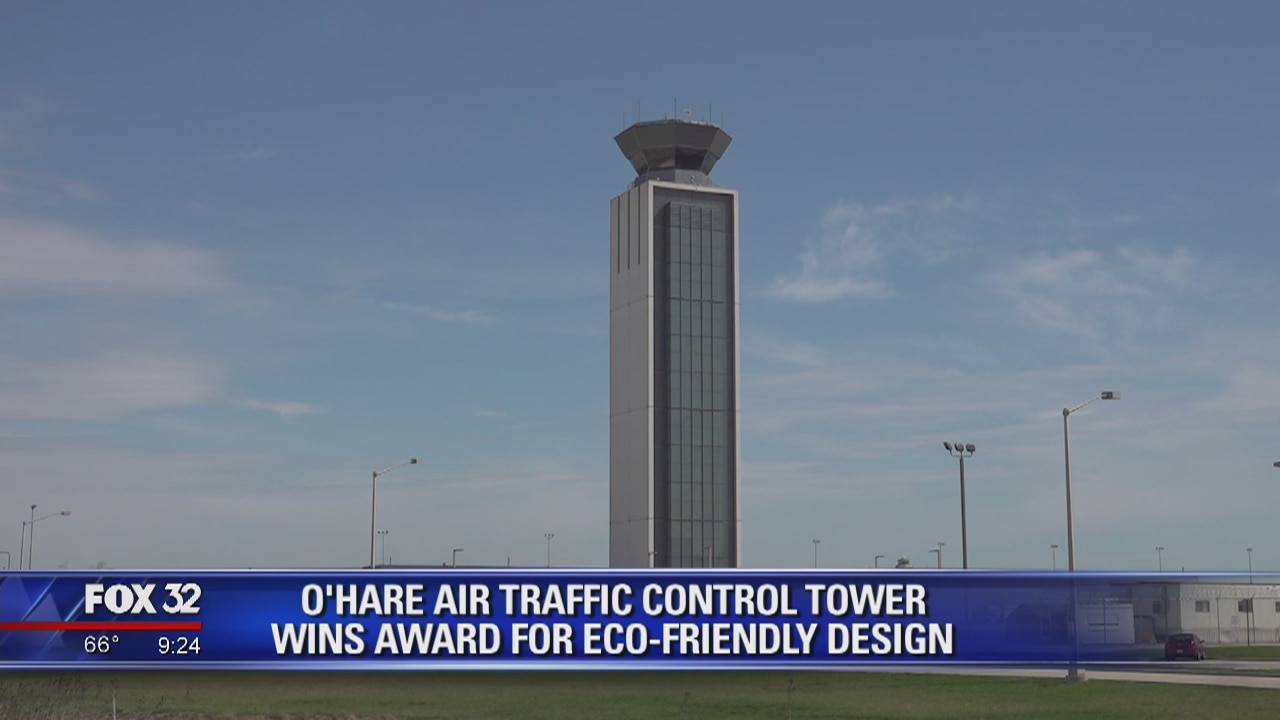 Chicago touts eco-friendly airport control tower at O'Hare