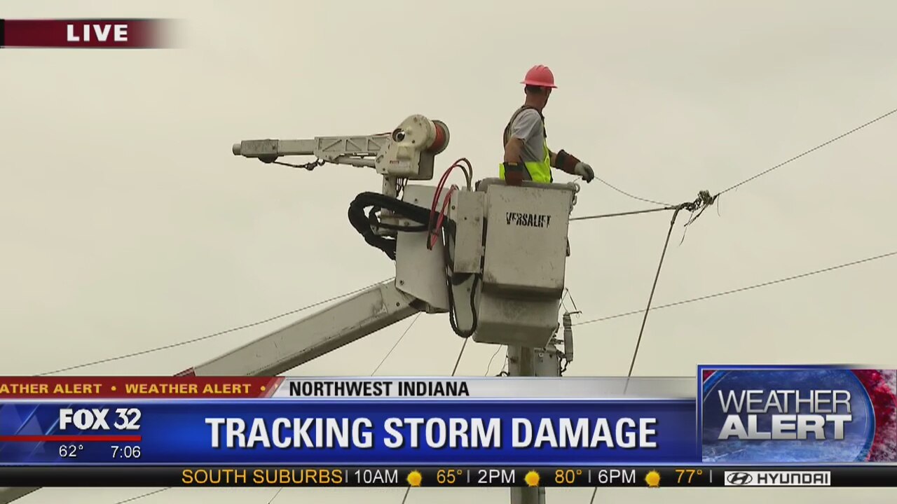 Storms, tornado-like conditions slam NW Indiana