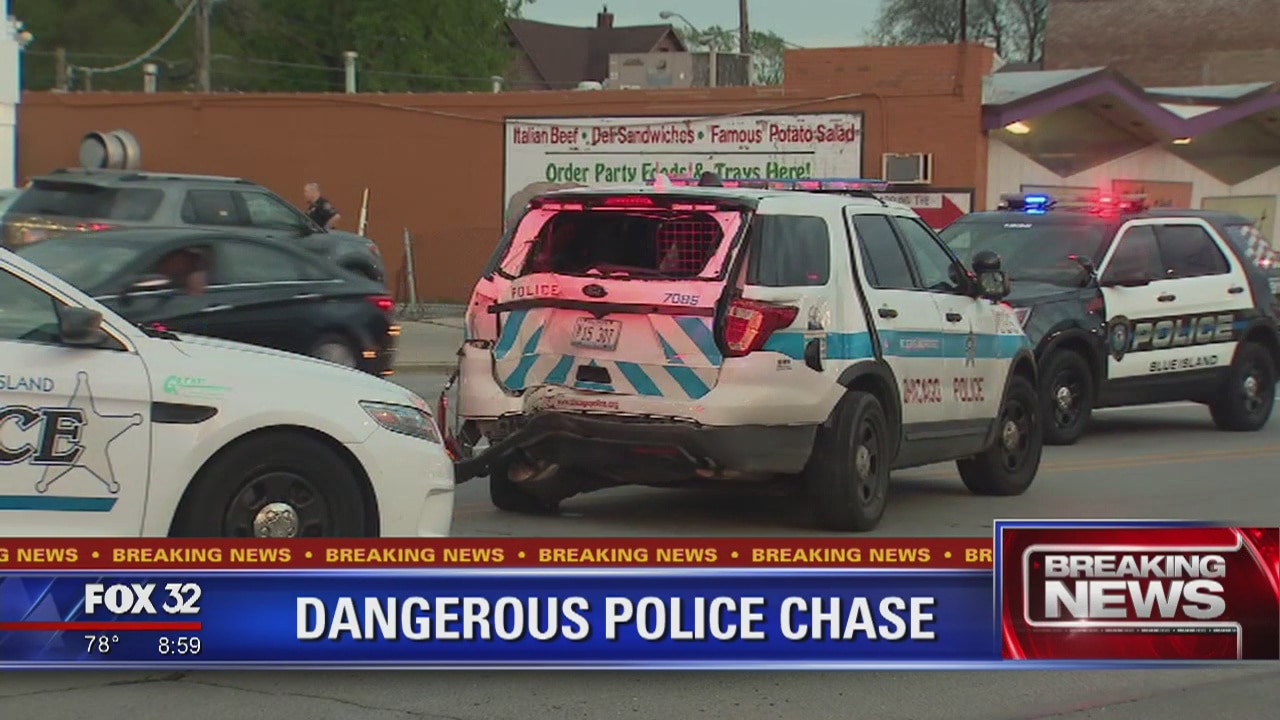 CPD vehicle struck during chase in Morgan Park
