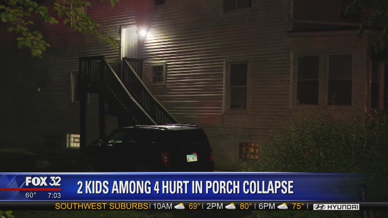 2 kids among 4 hurt in Morgan Park porch collapse