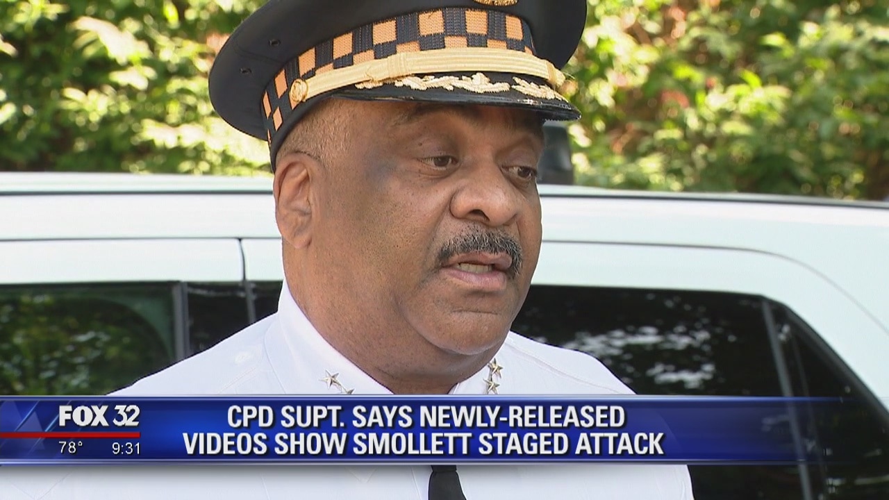 Chicago's top cop says new videos show Jussie Smollett staged attack